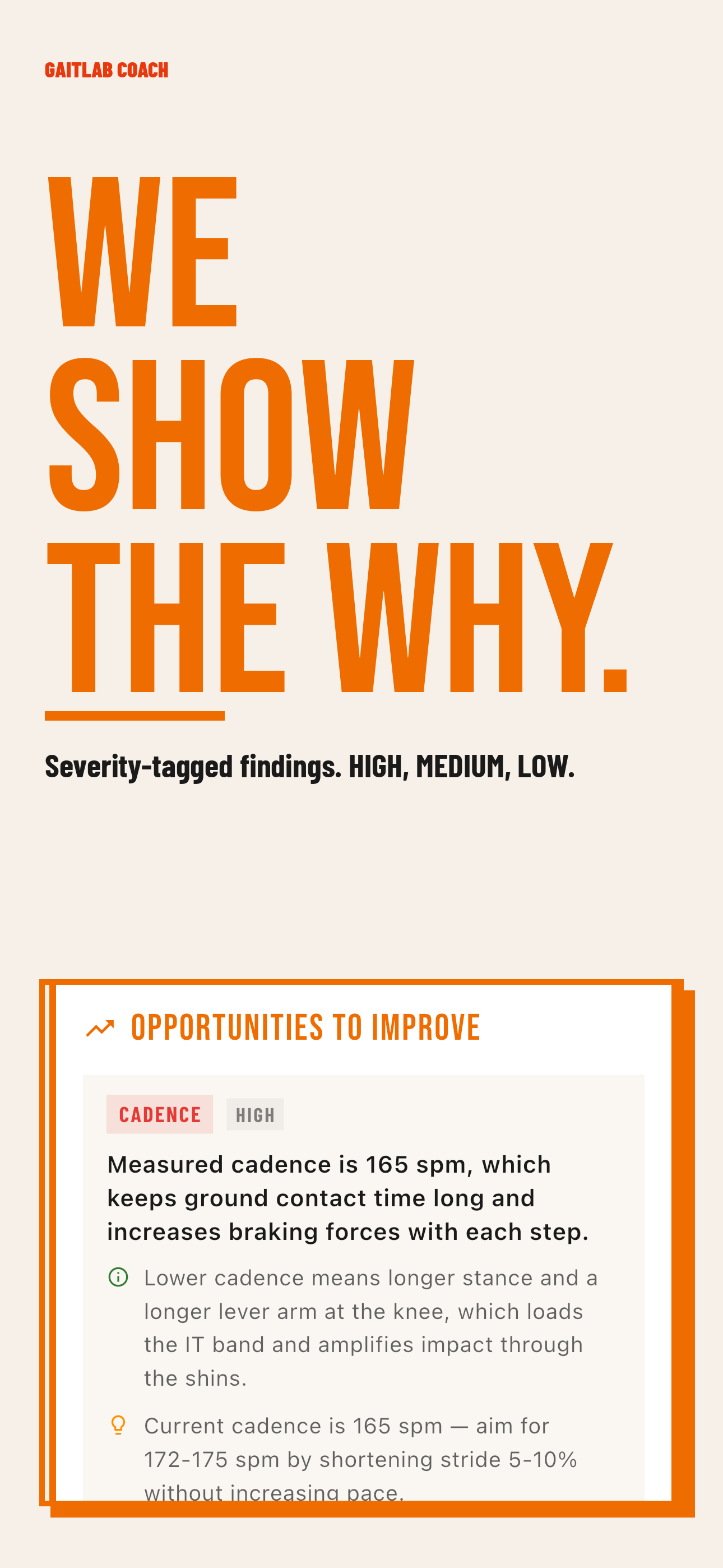 Severity-tagged findings — HIGH, MEDIUM, LOW